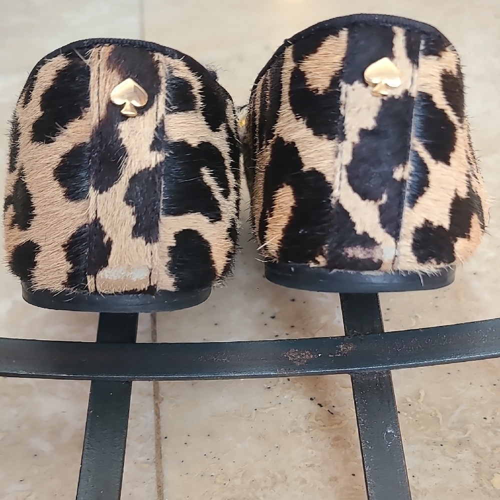 Kate Spade Animal Print Loafers with Gold Accents - Picture 8 of 10